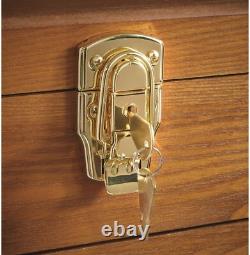Knife Display Case Walnut 4 Drawer Pistol Gun Wood Cabinet Coin Watch Holder Box