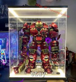 LED Acrylic Display Case Box For Hot Toys 1/6 Iron man MK44 Hulkbuster USB power