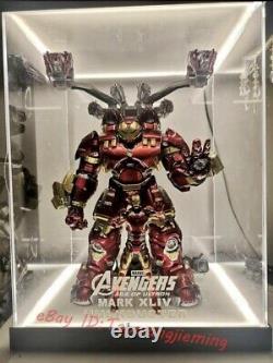 LED Acrylic Display Case Box For Hot Toys 1/6 Iron man MK44 Hulkbuster USB power