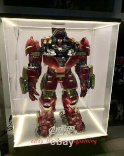 LED Acrylic Display Case Box For Hot Toys 1/6 Iron man MK44 Hulkbuster USB power