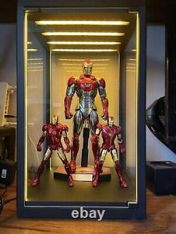 LED Acrylic Display Case For hot toys 1/6 Figure RC Light box