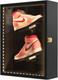 LED Shoe Display Case with Lock, Wall Mount, 2 Shelves, UV Protection