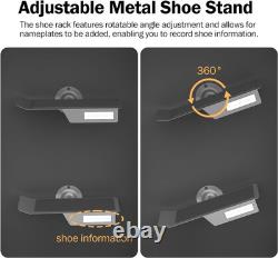 LED Shoe Display Case with Lock, Wall Mount, 2 Shelves, UV Protection