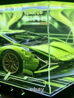 LED lighting Acrylic Display Case For LEGO SIAN 42115 Lamborghini Light Box