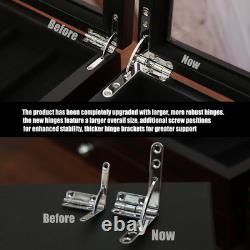 LUXURY Walnut Wood Knife Display Case Vintage Cabinet Wrist Watch Storage Box US