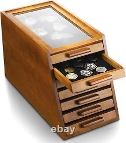 LUXURY Wood Knife Display Case Vintage Style Showcase Cabinet Wrist Watch Box