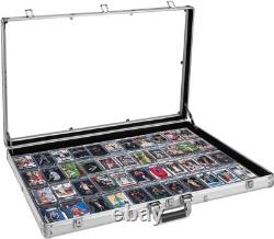 Large 34x22 Silver Aluminum Trading Card Display Case Lockable Professional Large 34x22 Silver Aluminum Trading Card Display Case Lockable Professional