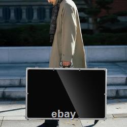 Large 34x22 Silver Aluminum Trading Card Display Case Lockable Professional