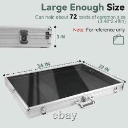 Large 34x22 Tabletop Aluminum Display Case with Locks Secure Your Treasures
