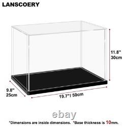 Large Acrylic Display Case, 19.7x9.8x11.8 in, Upgraded Thickened UV-Resistant