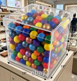 Large Acrylic Display Case Box With Shoe Style Top Lid OverStock 19x19x19