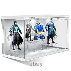 Large Acrylic Display Case Dustproof Box Action Figures for Collectibles Withlight