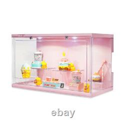 Large Acrylic Display Case Dustproof Box Action Figures for Collectibles Withlight