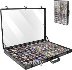 Large Black Aluminum Card Display Case for Sports & TCG Collections