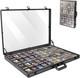 Large Black Aluminum Card Display Case for Sports & TCG Collections