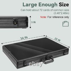 Large Black Aluminum Card Display Case for Sports & TCG Collections