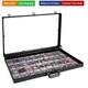 Large Black Cards Trade Show Display Case, Portable Aluminum Trading and Grad
