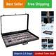 Large Black Cards Trade Show Display Case, Portable Aluminum Trading and Grad