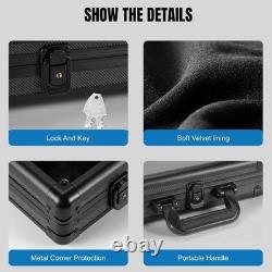 Large Black Cards Trade Show Display Case, Portable Aluminum Trading and Grad