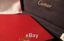 Large CARTIER Red Leather Case Box cowa0015 France Paris Gift, Display- EX++
