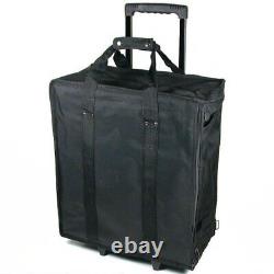 Large Jewelry Display Box Black Carrying Case withWheels