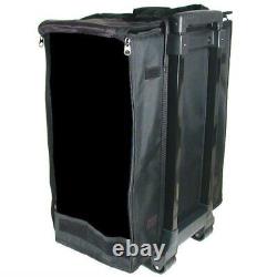 Large Jewelry Display Box Black Carrying Case withWheels