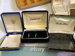 Large Lot Vintage & Antique Jewelry Display Velvet & Cardboad Boxes