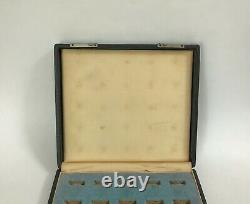Large Multi Ring Box Velvet Display Multiple Stand Tray Jewelry Old Case Vtg