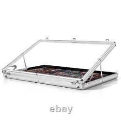 Large Portable Card Show Display Case 34x22 Aluminum Lockable Acrylic Side