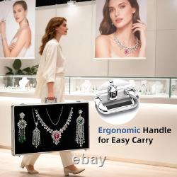 Large Portable Trade Show Display Case 34X22, Aluminum Lockable Card Show Disp