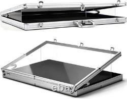 Large Portable Trade Show Display Case 34X22, Aluminum Lockable Card Show Disp