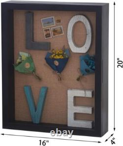Large Shadow Box Extra Deep Shadow Boxes Display Cases, Front Opening Shadow