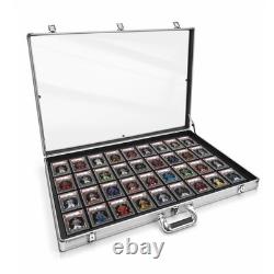 Large Silver Aluminum Card Display Case 33x22 with Handle for Sports/TCG/Jewel