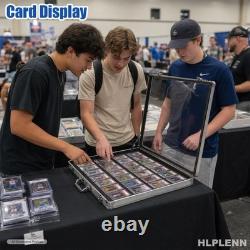 Large Silver Aluminum Card Display Case 33x22 with Handle for Sports/TCG/Jewel
