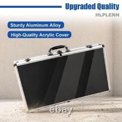 Large Silver Aluminum Card Display Case 33x22 with Handle for Sports/TCG/Jewel