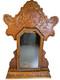 Large Standing Antique Pressed Wood Display Case Box Stars Anchors Bird Motifs