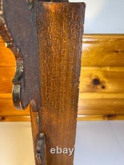 Large Standing Antique Pressed Wood Display Case Box Stars Anchors Bird Motifs