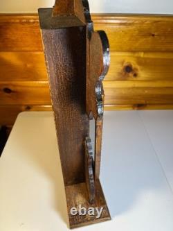 Large Standing Antique Pressed Wood Display Case Box Stars Anchors Bird Motifs