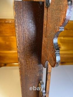 Large Standing Antique Pressed Wood Display Case Box Stars Anchors Bird Motifs