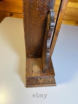 Large Standing Antique Pressed Wood Display Case Box Stars Anchors Bird Motifs