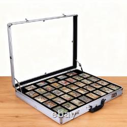 Large Table Top Display Box with Password Lock Aluminum Acrylic Showcase for Cards