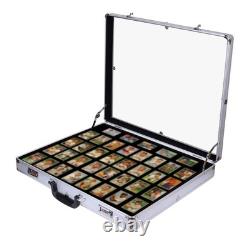 Large Table Top Display Box with Password Lock Aluminum Acrylic Showcase for Cards