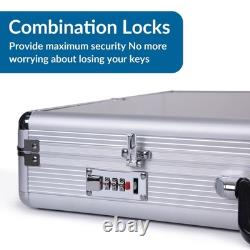 Large Table Top Display Box with Password Lock Aluminum Acrylic Showcase for Cards