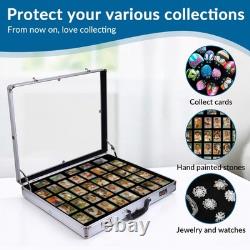 Large Table Top Display Box with Password Lock Aluminum Acrylic Showcase for Cards