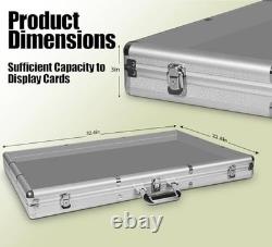 Large Tabletop Card Display Case Aluminum Acrylic Lockable Portable