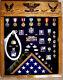 Laser Top Military Badge Medal Flag Challenge Coin Display Case Shadow Box