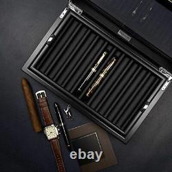 Lifomenz Co Pen Display Box Ebony Wood Pen Display CaseFountain Pen Storage