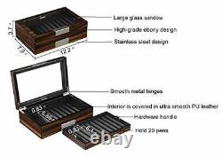 Lifomenz Co Pen Display Box Ebony Wood Pen Display CaseFountain Pen Storage B