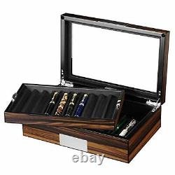 Lifomenz Co Pen Display Box Ebony Wood Pen Display CaseFountain Pen Storage B