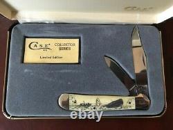 Limited Edition Case Knife, Bone Trapper, Mobie Dick Scrimshaw & Display Box